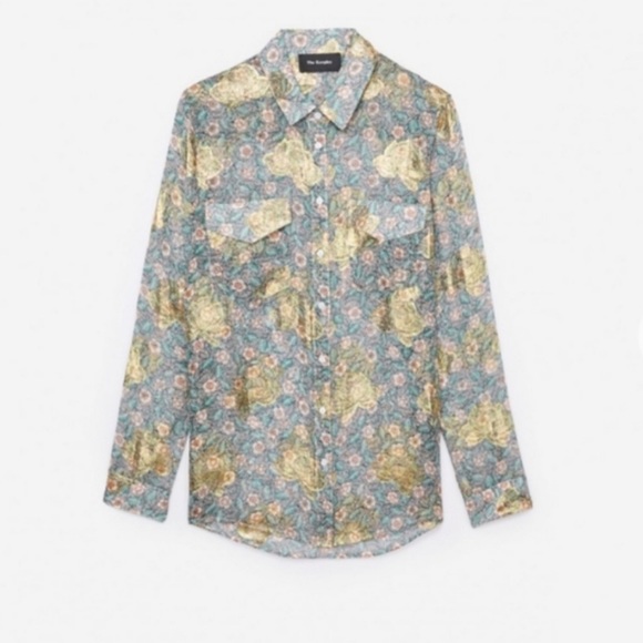 The Kooples Metallic Floral Button Down - Picture 3 of 5
